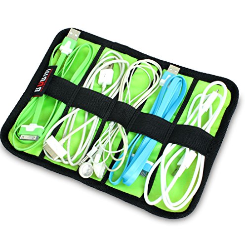 BUBM Wrap Universaltasche Tasche für Zubehör wie Kabel und Stift Organisator (Klein, Schwarz) - 3