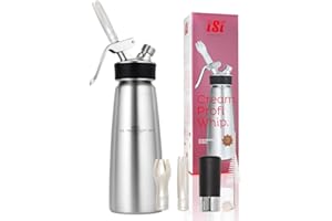 iSi 1630 Sahnespender 500ml Cream Profi Whip 0.5L, Aus hochwertigem Edelstahl rostfrei, Betrieb mit iSi sahnekapseln, Für Sahne & weitere kalte Anwendungen, Spülmaschinenfest