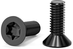 ORTAVA 100 sztuk śrub z łbem wpuszczanym M3 x 8 mm, M3 śruby z łbem wpuszczanym Torx ze stali nierdzewnej 304, śruba z łbem wpuszczanym z gniazdem sześciokątnym / Torx (ISR/TX) zgodnie z normą ISO