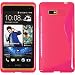 Produktbild PhoneNatic Case für HTC Desire 600 Hülle Silikon pink S-Style + 2 Schutzfolien