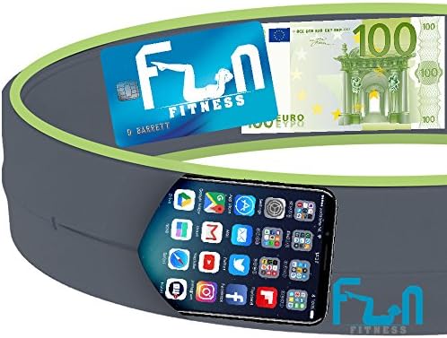 Running Fuel Belt - Premium Fitness Waist Pack - Best Fit for Large Phones including iPhone 11 Pro/Xs Max/X / 8 plus and Samsung 10 - Perfect for Workout Exercise, Gym, Yoga, Cycling, Traveling