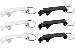 6 st flasköppnare nyckelring, flasköppnare, aluminium svart och