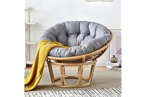 Morbuy Hanging Egg Chair Cushions Cover, Soft Comfy Microfiber Round Seat Cushions for Home Cushions Patio Sofa Indoor Outdoor Décor (80x80CM,grey)