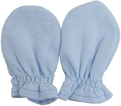 Pack of 2 Pairs of Anti-Scratch Mittens for Baby - White, Blue, Cream, Yellow or Pink