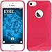 Produktbild PhoneNatic Case für Apple iPhone SE Hülle Silikon pink S-Style Logo Cover iPhone SE Tasche + 2 Schutzfolien