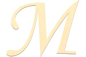 Bütic GmbH Sperrholz Buchstaben - MT5-20 - Wunschtext/Schriftzug mit Größenauswahl - Pappel 3mm, Größe:20cm, Buchstaben:großes M