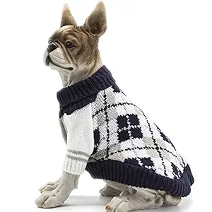 HAPEE Pet Clothes The Diamond Plaid Cat Dog Sweater, Dog Accessories, Dog Apparel, Pet Sweatshirt