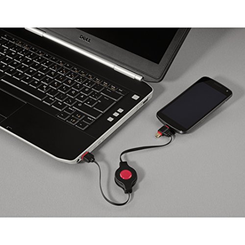Hama 2-in-1 mini-/micro-USB 2.0 Kabel vergoldet aufrollbar 0,75m - 4