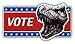 Price comparison product image Vote T-Rex Head Car Decor Vinyl Sticker 15 X 8 cm