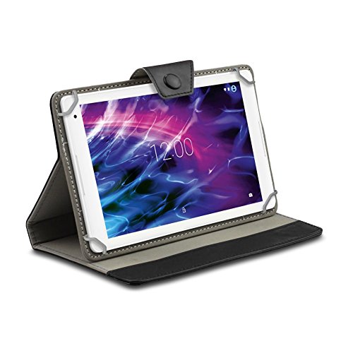 UC Express® Hochwertige Tablet Schutzhülle für Medion Lifetab E6912 Tablet Tasche Hülle mit Standfunktion kombiniert Schutz und Design in 9 verschiedenen Farben aus hochwertigem Kunstleder Cover Case Universal Farbauswahl, Farben:Schwarz - 2