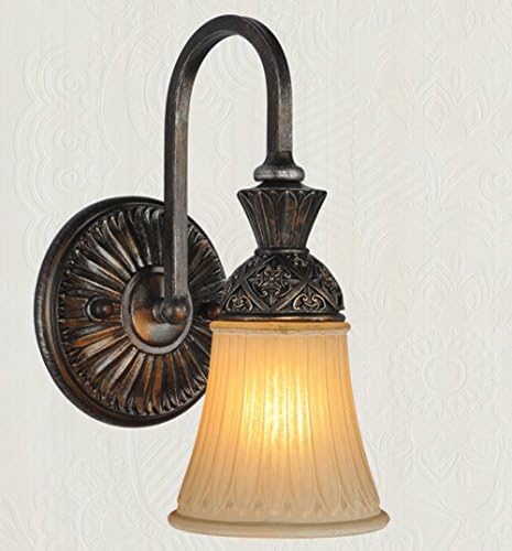 CXQSHYP® Mirror front lights, American style Iron Before the mirror wall lamp bathroom Carding table Entrance Aisle lights bedroom Bedside lamp European style Retro lights High-end generous, beautiful and luxurious