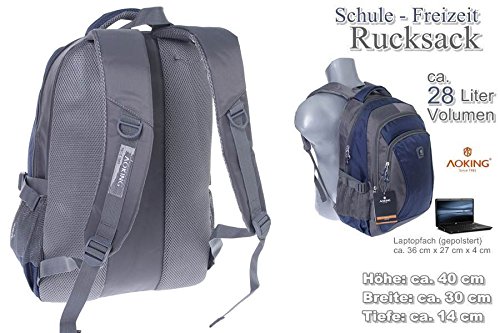 Rucksack, Schulrucksack, Sporttasche, Freizeitrucksack, City Rucksack, Arbeit, Sport, Schule, Uni, Freizeit - 4