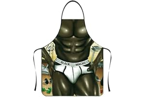 Anzhee Sexy Men Apron Creative Cooking Apron Kitchen Apron Barbecue Apron Funny Motif Apron Bib Apron for Men Women Party Costume Funny Apron for Friend Women Men Novelty Funny Apron Gift