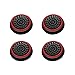 Produktbild Insten [2 Paar/4 Stück] Wireless Controller Silikon Analog Daumengriff Stick Cover Game Remote Joystick Cap für PS4 Dualshock 4/PS3 Dualshock 3/PS2 Dualshock/Xbox One/Xbox 360, Schwarz/Rot