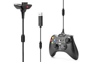TheMax® x.box 360 Controller Charging Cable Replacement USB Charging Cable/Lead Adapter for X.box 360 Controller/X.Box 360 Slim Wireless Gamepad Controllers