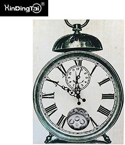 European style boutique living antique wooden plate gear wall clock Rome mechanical clocks gear decorated restaurant is reminiscent of the wall clock White