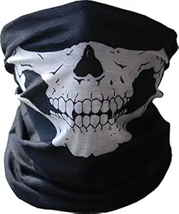 NIKAVI Black Seamless Skull Face Tube Mask - Pack (2)