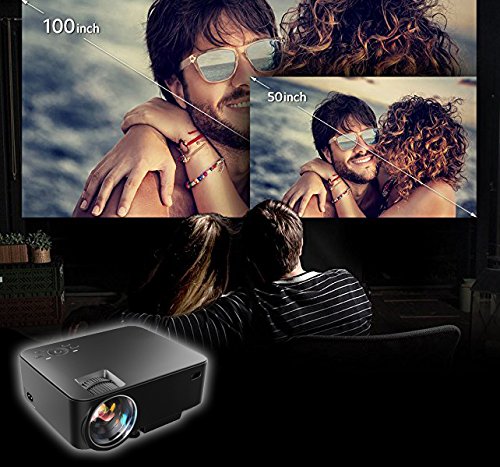 1080P Full HD Projektor, SEGURO Mini Beamer 1500 Lumens LED LCD Heimkino Unterstützt USB / VGA / SD / HDMI / AV Multimedia Video Projektor für TV Box, Laptop, PC, Party Unterhaltung mit HDMI Kabel - 6