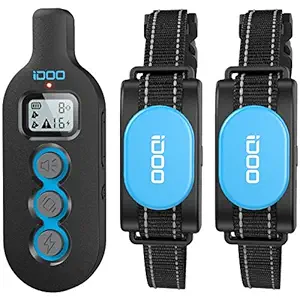 iDOO Dog Training Collar with 2 Collars, Dog Shock Collar with Remote for Small Puppy Medium Large Breed Dogs, Rechargeable E-Collar with Beep Vibration Shock, IPx7 Waterproof, 330 Yards Range