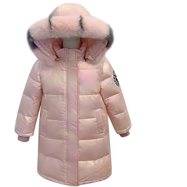 Manteau D'hiver Rembourré Pour Fille - Veste Matelassée à Capuche Avec Fausse Fourrure - Tailles 7 à 16 Ans - Chauffant, Style Décontracté - 4