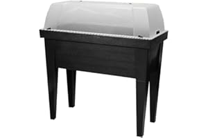 DYNAMIC24 XXL Hochbeet mit Deckel Gewächshaus Frühbeet Kräuterbeet Treibhaus Pflanzkasten 106cm Pflanzenbeet Pflanzenkübel Gemüse Blumenkasten Garten Gemüsebeet Blumentopf Tomatenhaus