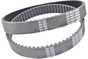 Sankuai 2 Stück Zahnriemen 320-5m, 64 Zähne, Breite 12 Mm, HTD 5M-320-12
