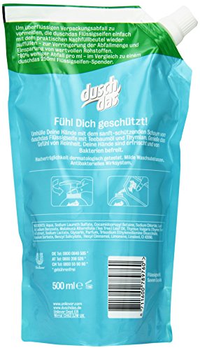 Duschdas Flüssigseife Schutz & Hygiene Nachfüllbeutel, 500 ml - 2