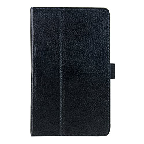 3in1 Set: kwmobile Hülle für Asus Fonepad 7 ME175CG – Tabletcover Slim Case Tablet Schutzhülle – Smart Cover Tabletcase Schwarz + Folie, kristallklar + Stylus, Schwarz - 3