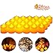 Produktbild LED Kerzen,weyty Flammenlose elektrische Gefälschte Kerze Hause Weihnachten,Halloween, Weihnachtsbaum, Ostern, Hochzeit, Party,im Freien, flammenlos hell Flackern Teelichter, 24 Stück Warmweiß