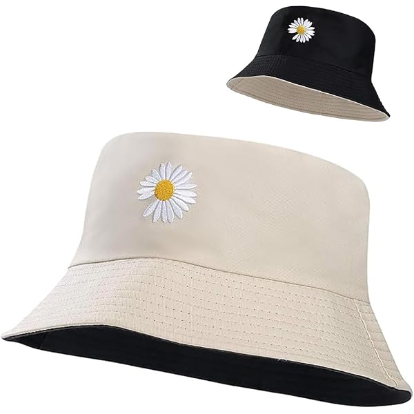 Buy VINSON Fashion PEACEMINUSONE Daisy Flower Cotton Bucket Hat