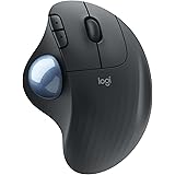 Logitech Ergo M575 Mouse Trackball Wireless - Facile Controllo Con Il Pollice, Tracciamento Fluido, Per Windows, Pc E Mac, Co
