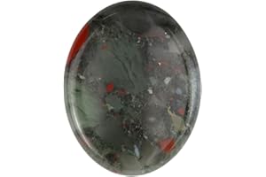 OUUBUUY Piedra molesta del pulgar de Piedra de sangre africana para el tratamiento de la piedra de palma del bolsillo de piedra de cristal - alivia la ansiedad y el estrés
