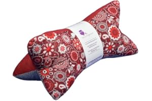 Die Schleyereule Leseknochen Nackenkissen (Mandala rot) bequem und waschbar! Handgestopft und genäht in Deutschland - Nutzbar als Nackenrolle Kissen Nackenrolle