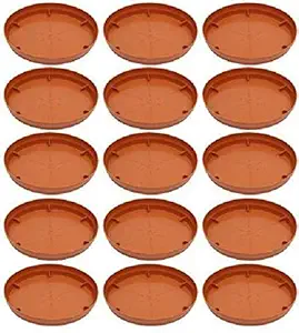 MOMS GADGETS,AN23 Flower Pot Plant Saucer Base Plate Planter Tray 12 inch .Set of (15)