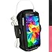Produktbild igadgitz Wasserabweisend Schwarz Sports Jogging Armband Laufen Fitness Oberarmtasche für Samsung Galaxy S5 SV SM-G900
