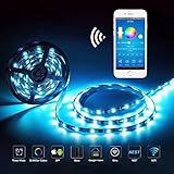 Guaiboshi Tira LED 5M Tiras de Luz Inteligente Impermeable con Wifi Controlador 