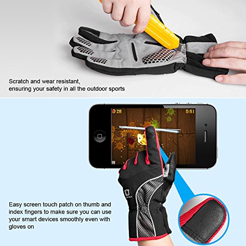 4Ucycling Warm Thermo Fleece Gloves Touchscreen Touch Fahrrad Handschuhe Radsport Handschuh Radhandschuhe - 3