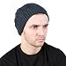 Noise Grey Wave-Cross Knitted Slouchy Beanie Cap RS.349.00