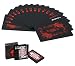 Produktbild Poker Spielkarten - Joyoldelf Wasserdichtes schwarze Pokerkarten mit Rosenmuster & Blumenrücken, klassisches Zauber Trickwerkzeug