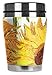 Produktbild mugzie Van Gogh Sonnenblumen"Mini-Reise Becher mit isolierter Neoprenanzug, 12 oz, Schwarz