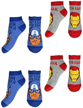 4er Pack Avengers Jungen Sneaker Socken