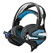 Produktbild Mengshen USB-Gaming-Headset - Mit 7.1 Surround-Stereo-Sound, Mikrofon, Vibrations-Effekt, RauschunterdrüCkung, LautstäRkeregler, Led-Licht - FüR PC-Spieler, GM9 Blue