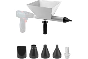 QWORK® Pistolet à Joints Électrique pour Mortier, Pistolets à Calfeutrer avec 4 Buses (Tout Métal)