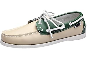 XFQ Men's Boat Shoes, Classic Deck Shoes Leather City Casual Shoes