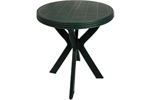 ‎MOJAWO Mojawo Bistrotisch Kunststoff Ø70xH72cm Don Grün rund Balkontisch Gartentisch Terrassentisch Wetterfest