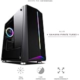 Sahara PC Case (P10 SYNC, Black) with 1 ARGB 12cm case fan