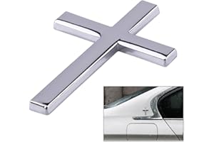 SEDCAR Silber Auto 3D Metall Kreuz Christian Seite Körper Emblem Abzeichen Aufkleber