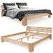 Produktbild Homelux Massivholzbett Kiefer Doppelbett Balkenbett Bettgestell Bettrahmen 180 x 200 cm Natur