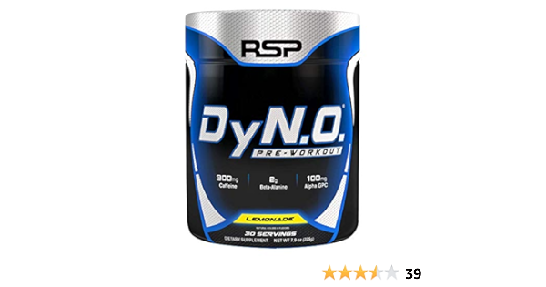 Rsp Nutrition Dyno Pre Workout With Beta Alanine Arginine And Alpha Gpc 30 Servings Lemonade Amazon In Health Personal Care