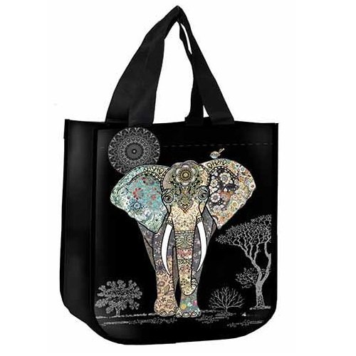 KIUB - SCP03C01 - PETIT SAC CABAS DECOR ELEPHANT BIJOUX JEWELS